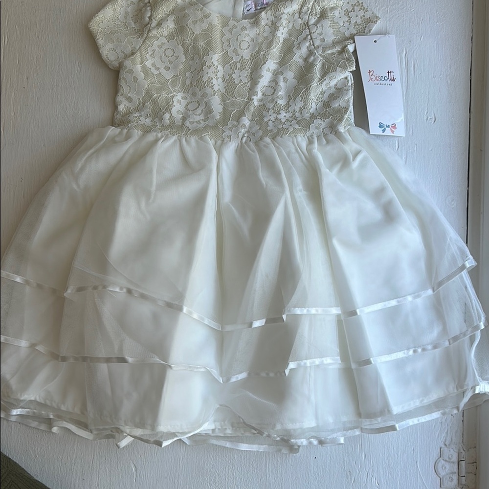 Biscotti Ivory Lace Formal Kids Dress